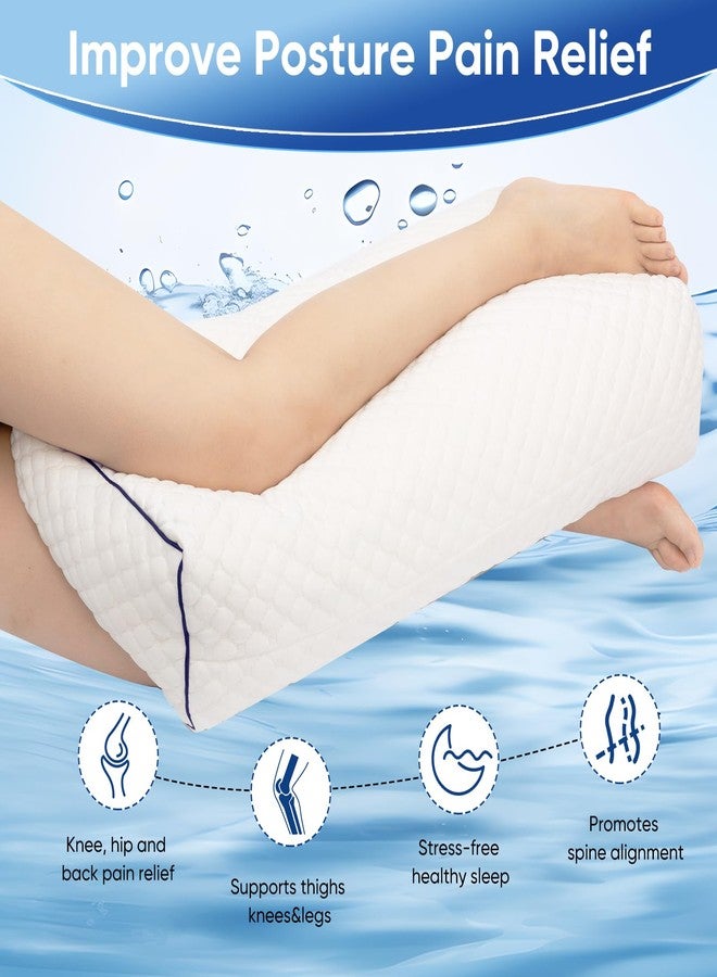 MINUPWELL 6.5" Knee Pillow for Side Sleepers - 100% Shredded Memory Foam Leg Pillow for Side Sleeping - Between Leg & Under Hip Pillow - Relieving Leg, Back, and Knee Pain - High Supportive - Image 3